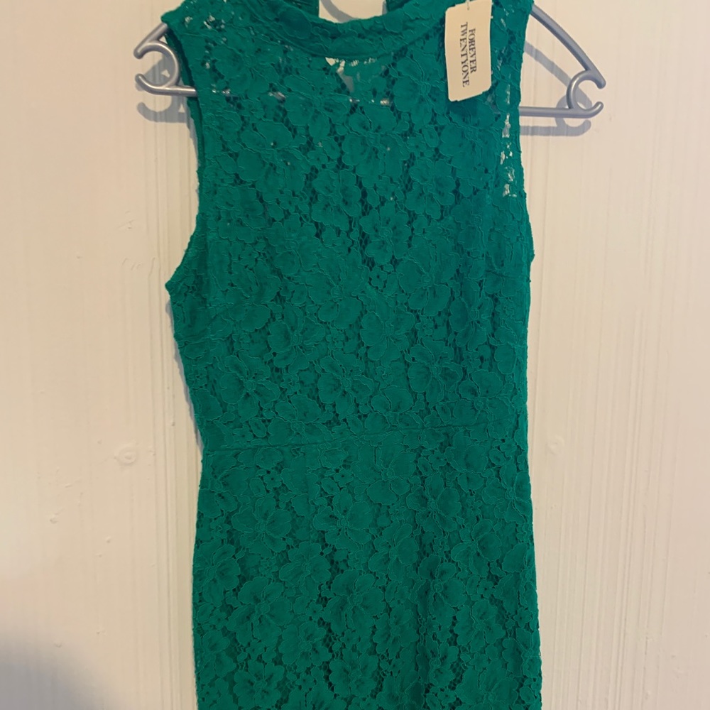 Green lace dress